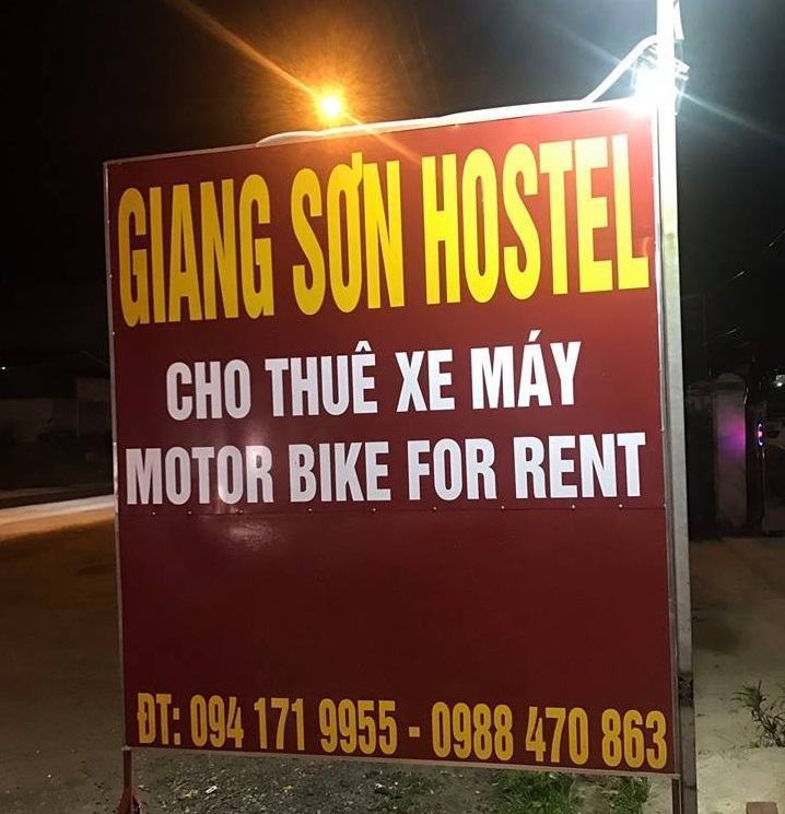Cơ sở cửa hàng cho thuê xe máy Hà Giang của em Giang