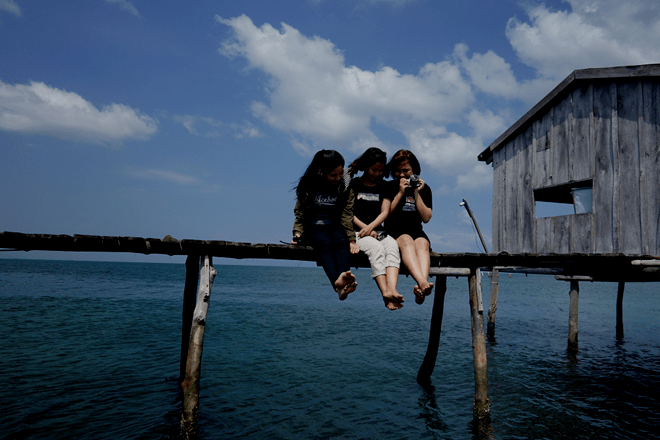 Hình ảnh du lịch làng chài Rạch Vẹm - check in cầu tàu gỗ