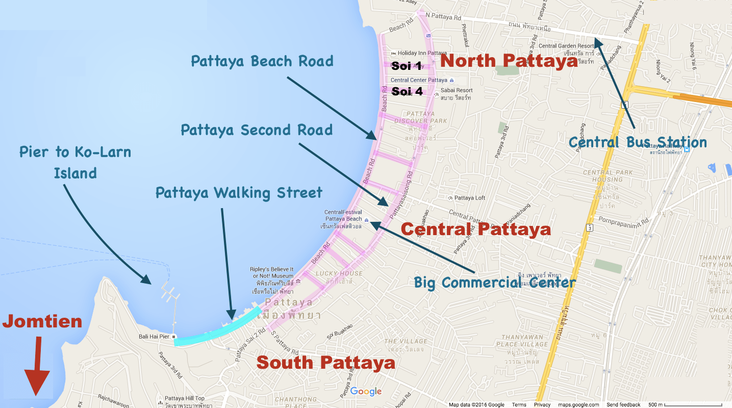 Pattaya Map Travel
