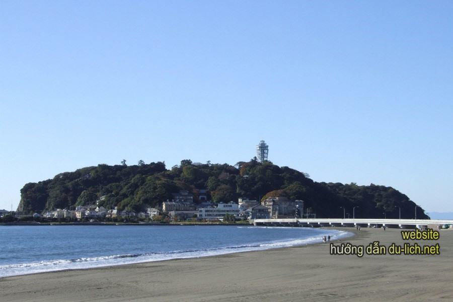 Hình ảnh toàn cảnh hòn đảo Enoshima ở Kanagawa