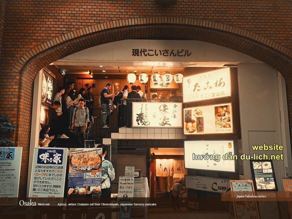 Nên ăn gì ở Osaka: Ajinoya is where Osakans eat Okonomiyaki