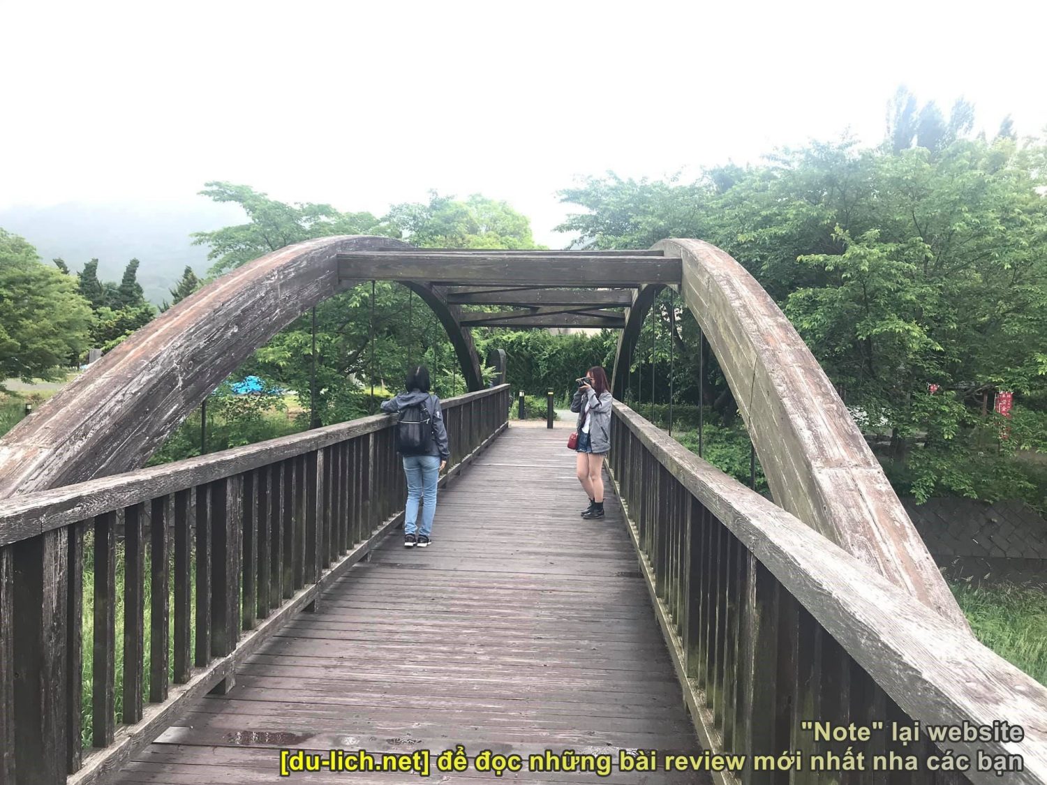 Những cây cầu nhỏ bắc ngang các hồ nước trong làng Oshino Hakkai