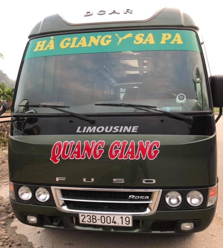 Hình ảnh nhà xe Quang Giang chạy tuyến Hà Giang - Sapa. Hotline 0966580582
