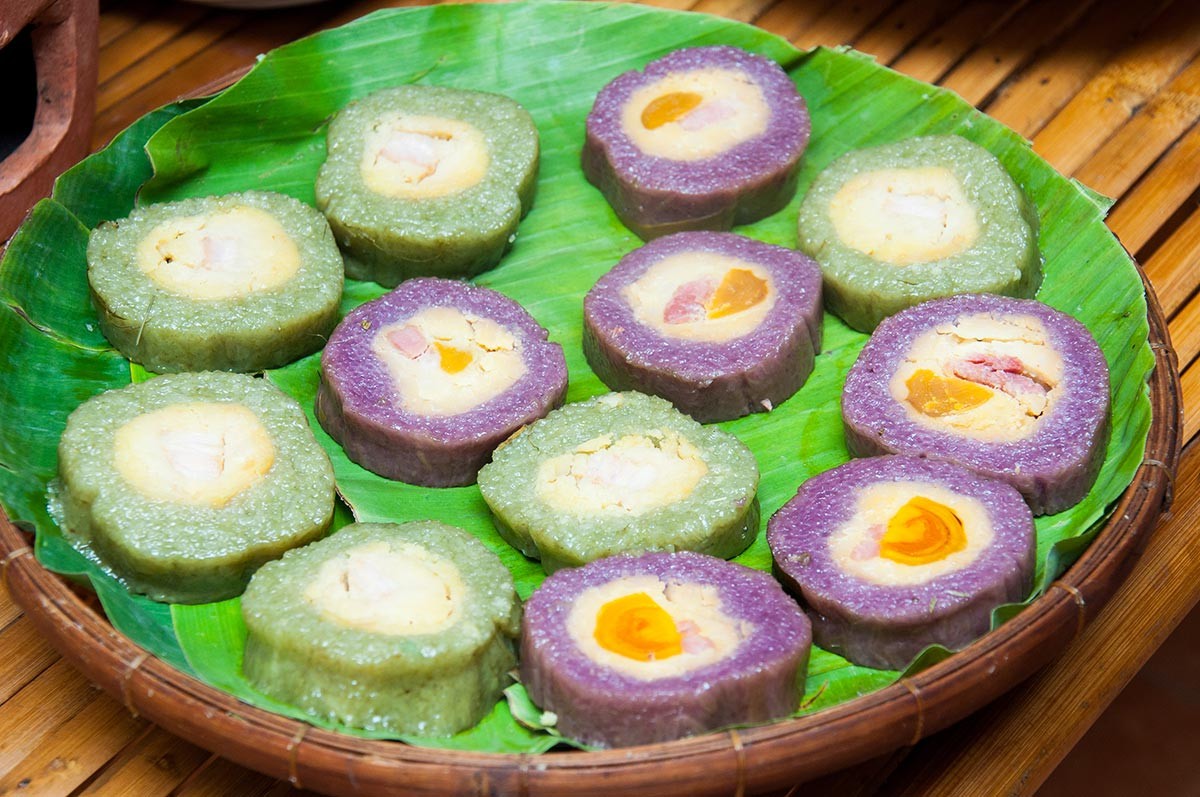 Hình ảnh món bánh tét mật cật Phú Quốc